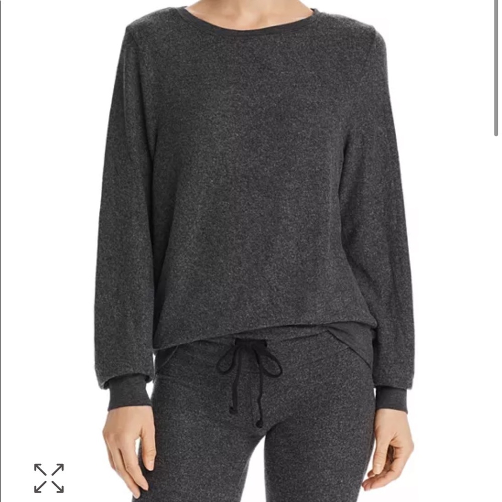 Wild fox crewneck, dark green / gray.